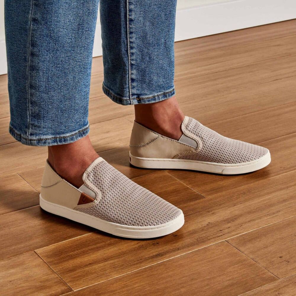 Olukai Women's Sz 9.5 Taupe Breathable Slip On Summer Shoe "Pehuea" Style NIB